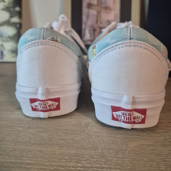 Vans Aqua and White Women's Sneakers - Picture 4 of 10